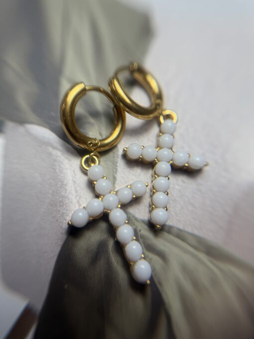 Orecchini cross white